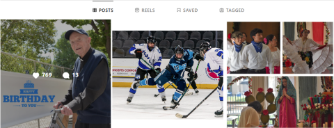 Social media homepage